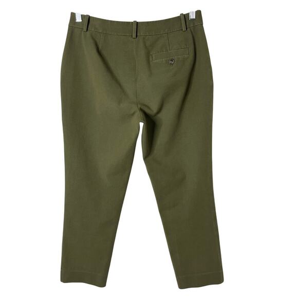 Brooks Brothers Women's Chino Pants Size 6 Green Cropped Ankle Mid Rise Stretch - Picture 3 of 6